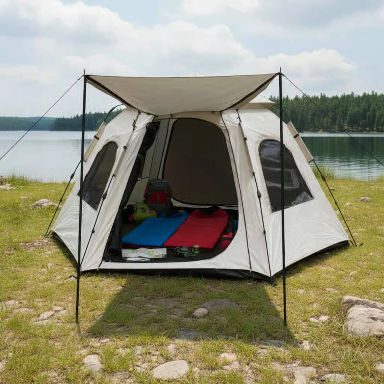 Foldable Tent Canopy Waterproof uncoveredFront Tent Outdoor Shelter Portable Quick Set for Camping
Foldable Tent Canopy Waterproof uncoveredFront Tent Outdoor Shelter Portable Quick Set for Camping
