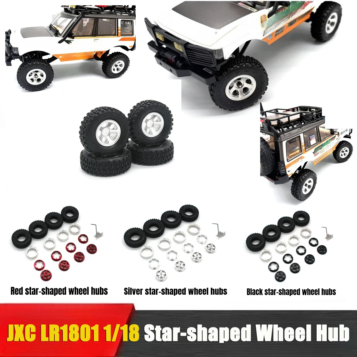 JXC LR1801 1/18 RC Remote Control Car Spare Parts Star-shaped Tire Clamp Metal Wheel Hub Tire
JXC LR1801 1/18 RC Remote Control Car Spare Parts Star-shaped Tire Clamp Metal Wheel Hub Tire