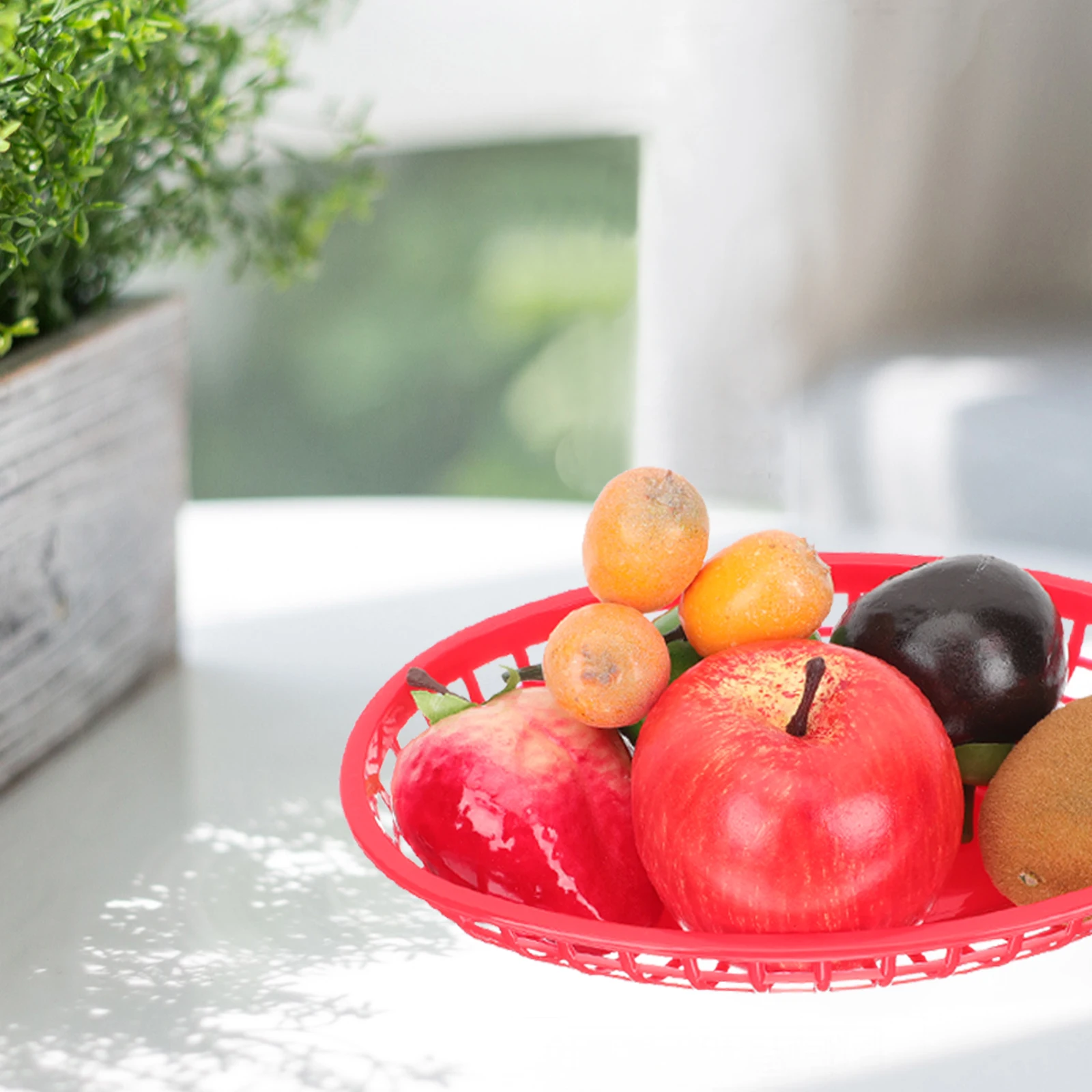 4 Pcs Storage Bins Shelves Basket Fruit Plate Fast Food Containers Collapsible Plastic Material Creative Design Utility
4 Pcs Storage Bins Shelves Basket Fruit Plate Fast Food Containers Collapsible Plastic Material Creative Design Utility
