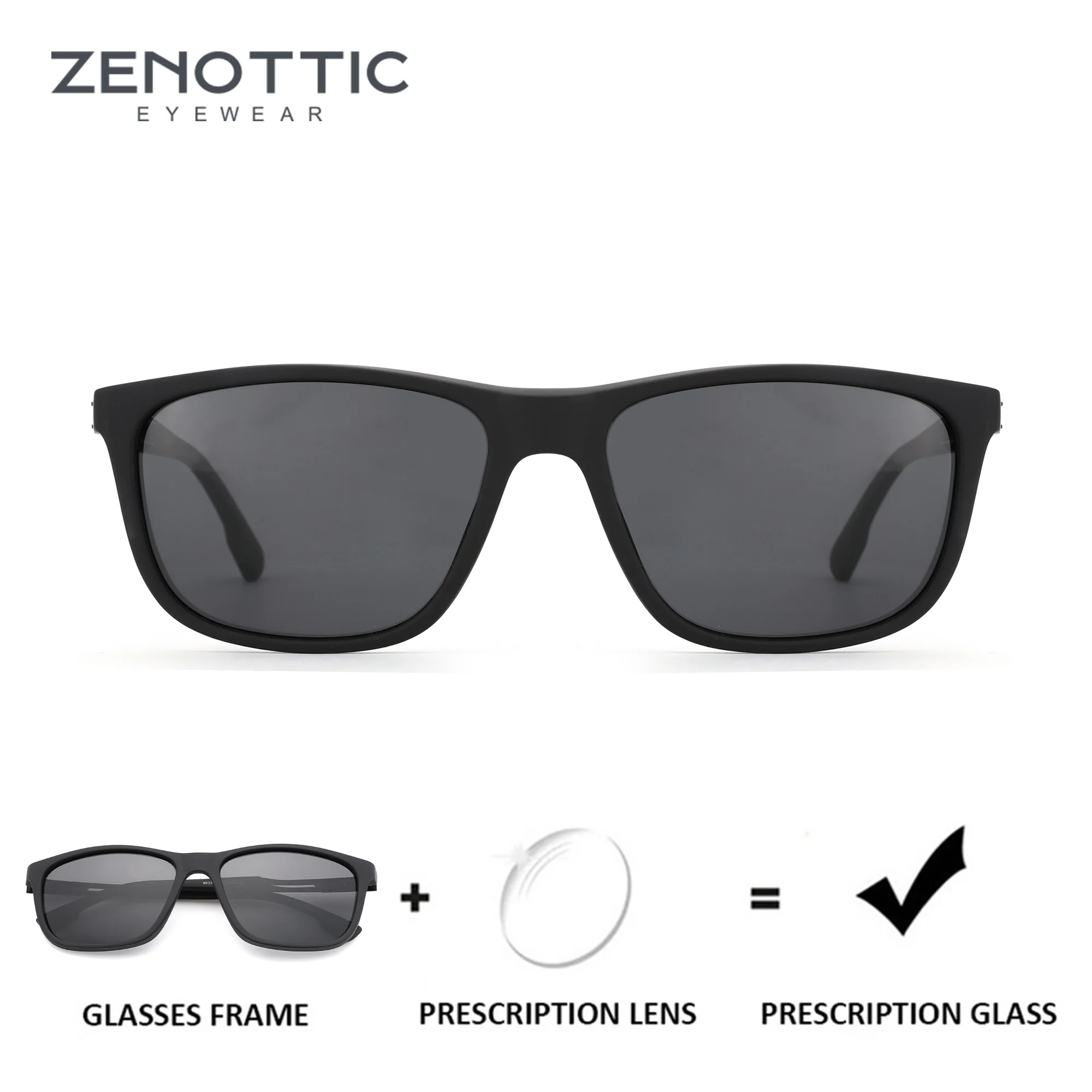 ZENOTTIC(XL Size)TR90 UV400 Polarized Sunglasses Prescription For Men Square Trendy Myopia/Progressive Optical Sun Glasses
ZENOTTIC(XL Size)TR90 UV400 Polarized Sunglasses Prescription For Men Square Trendy Myopia/Progressive Optical Sun Glasses