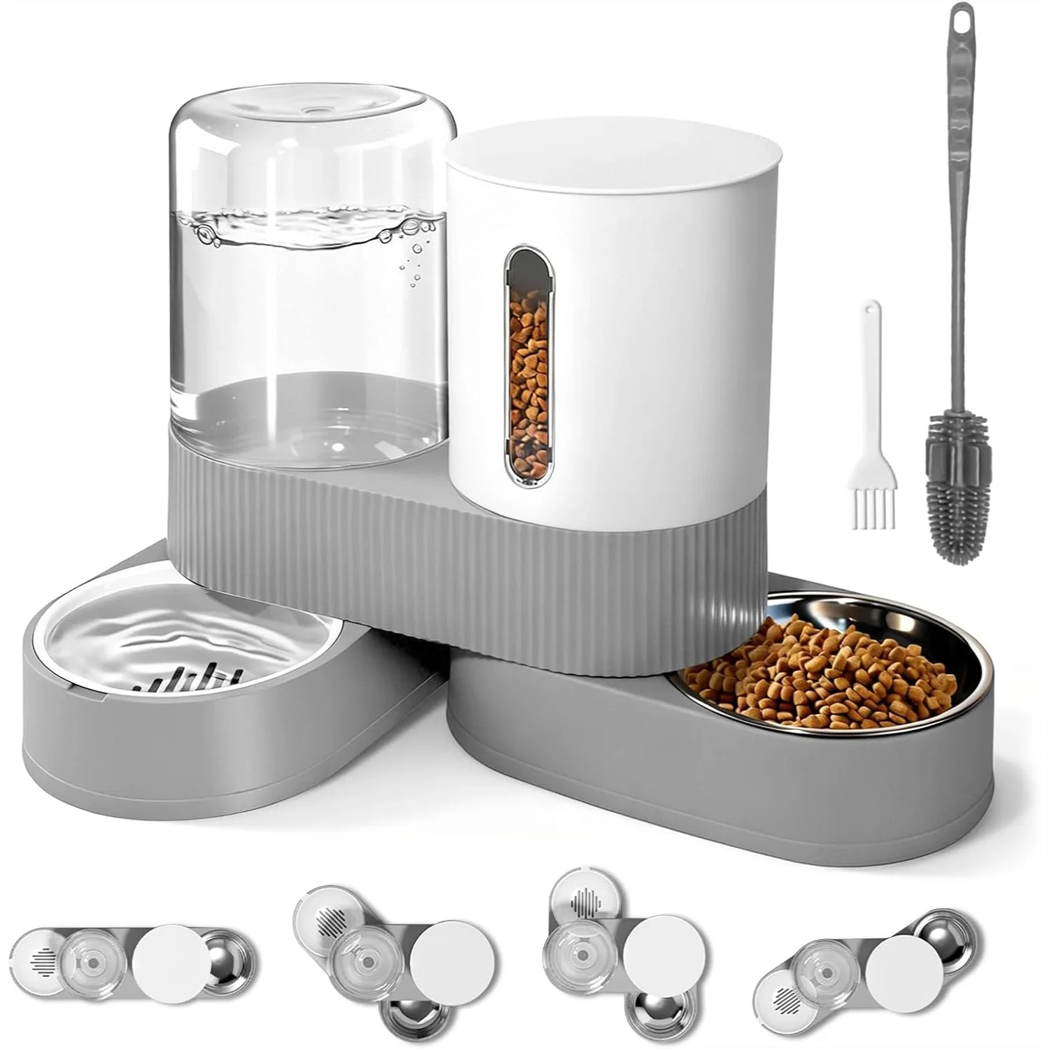 Automatic Cat Dog Feeder and Water Dispenser with 304 Stainless Steel Bowls 2 in 1 360° Rotatable 2.4L Dry Food 2.6L Water for
Automatic Cat Dog Feeder and Water Dispenser with 304 Stainless Steel Bowls 2 in 1 360° Rotatable 2.4L Dry Food 2.6L Water for