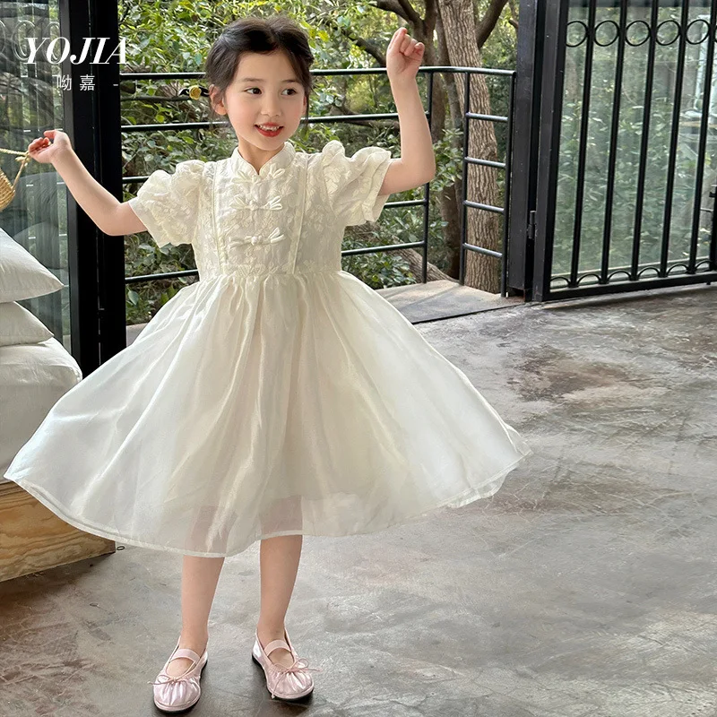 Girls Dress Summer and Spring 2024 New Chinese Style Fashion Bubble Sleeve Hanfu Skirt Children Princess Dress Summer Skirt
Girls Dress Summer and Spring 2024 New Chinese Style Fashion Bubble Sleeve Hanfu Skirt Children Princess Dress Summer Skirt