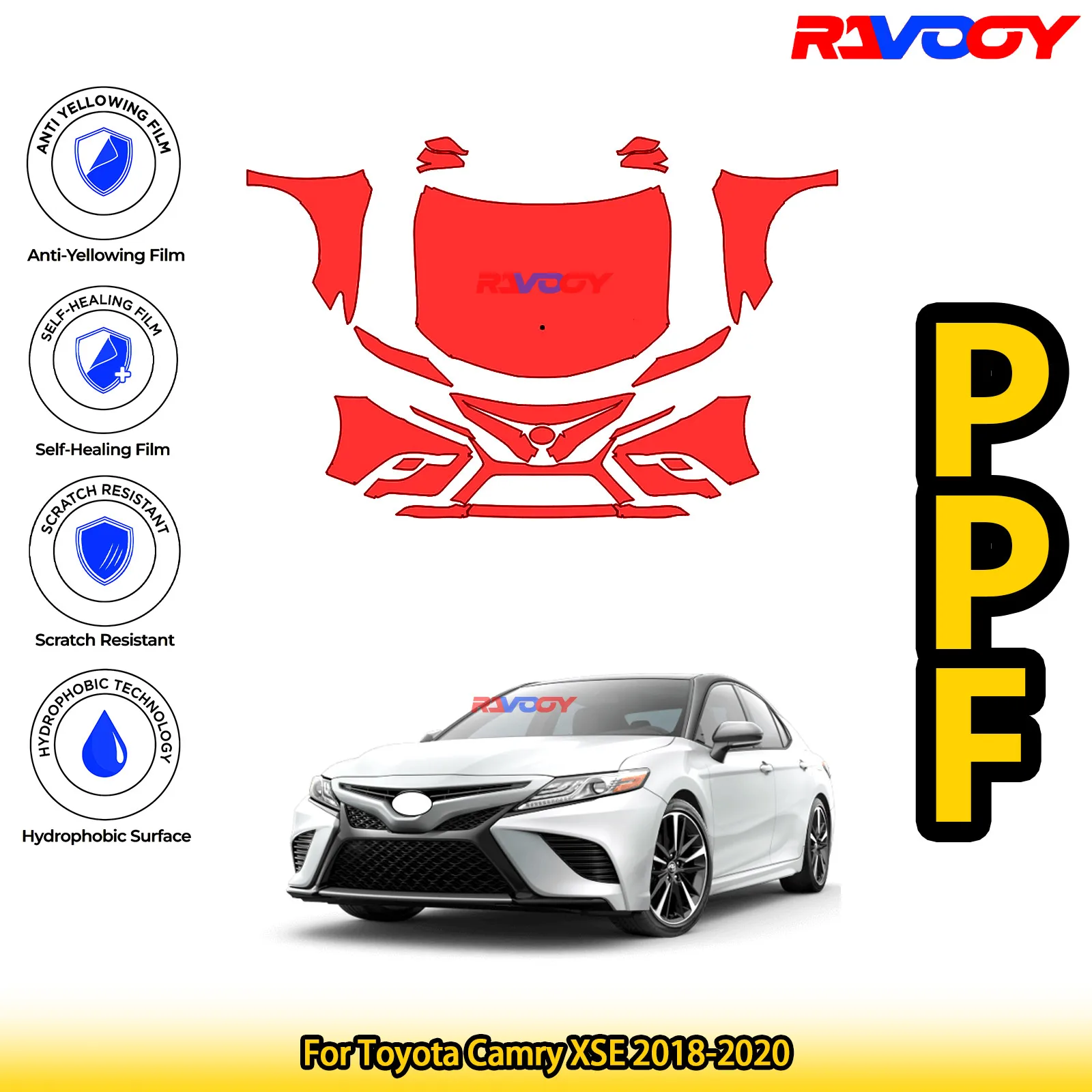 Для Toyota Camry XSE 2018-2020 глянцевая матовая черная предварительно вырезанная передняя защитная пленка PPF для защиты от краски
Для Toyota Camry XSE 2018-2020 глянцевая матовая черная предварительно вырезанная передняя защитная пленка PPF для защиты от краски