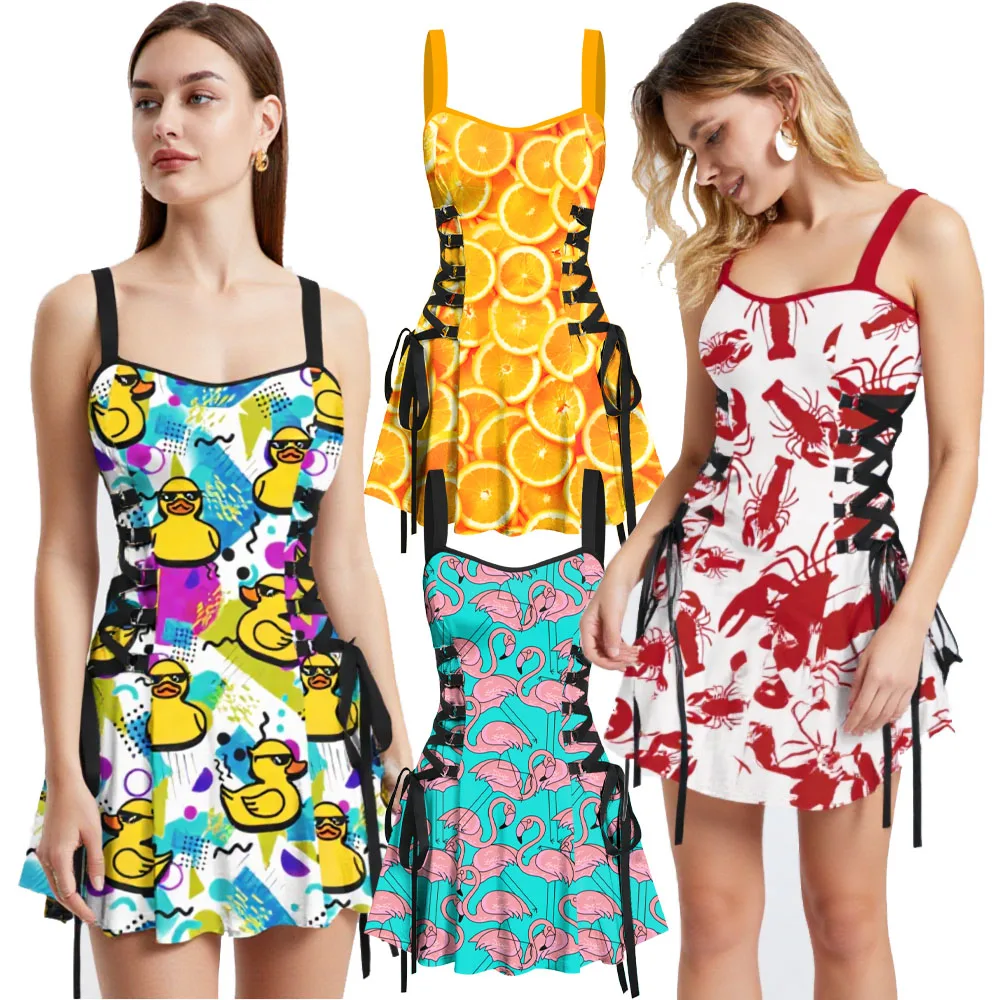Платье-майка XS-3XL с 3D-графическим принтом и шнуровкой для девочек, пляжная одежда, мини-платье без рукавов для отпуска
Платье-майка XS-3XL с 3D-графическим принтом и шнуровкой для девочек, пляжная одежда, мини-платье без рукавов для отпуска