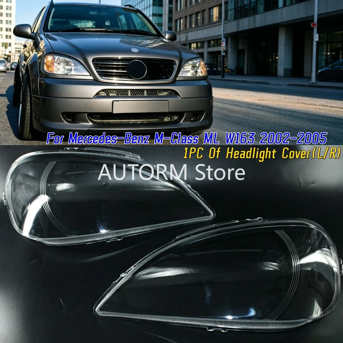 1PC For Mercedes-Benz M-Class ML W163 2002-2005 Transparent Housing Front Headlights Lens Shell Lampcover Left/Right 1638204961
1PC For Mercedes-Benz M-Class ML W163 2002-2005 Transparent Housing Front Headlights Lens Shell Lampcover Left/Right 1638204961
