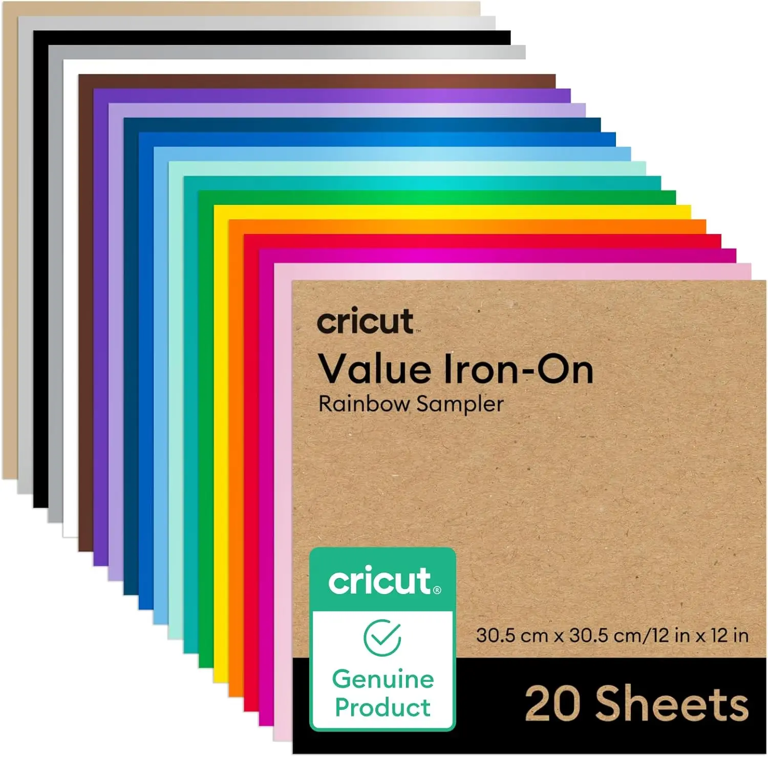 Rainbow Sampler Heat Transfer Vinyl - 12x12 in, 20 Sheets for DIY Apparel
Rainbow Sampler Heat Transfer Vinyl - 12x12 in, 20 Sheets for DIY Apparel
