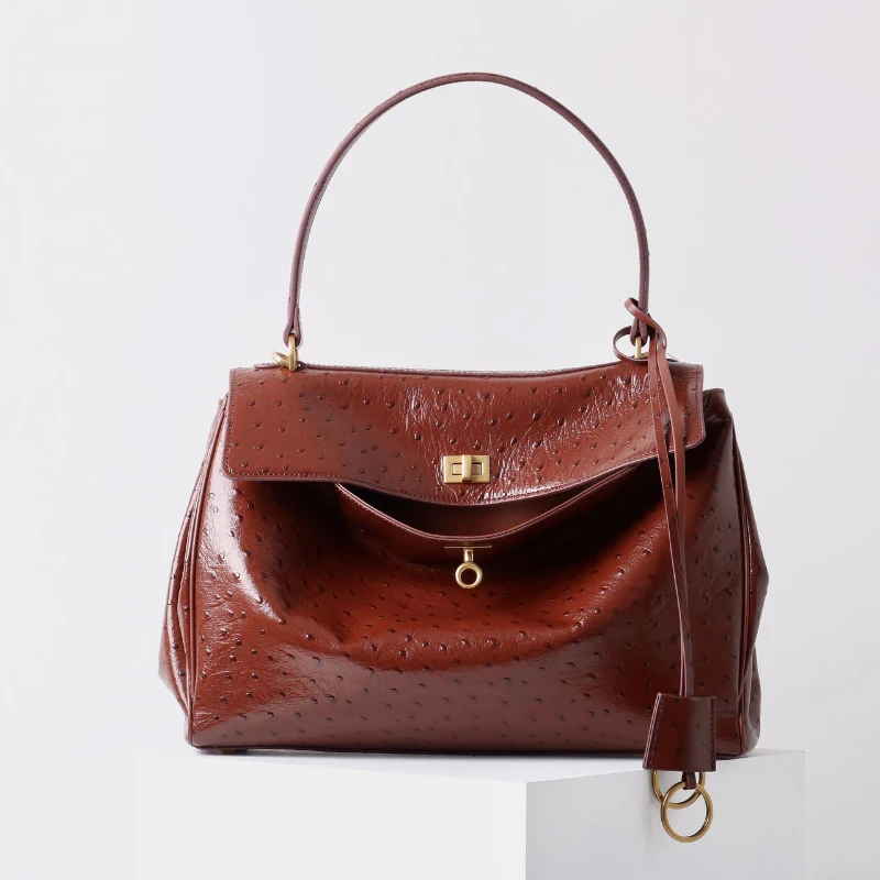 Ostrich Pattern Handbags For Women Genuine Leather Lock Square Shoulder Bags Trend Fashion Brand Design Crossbody Bags 2025 New
Ostrich Pattern Handbags For Women Genuine Leather Lock Square Shoulder Bags Trend Fashion Brand Design Crossbody Bags 2025 New