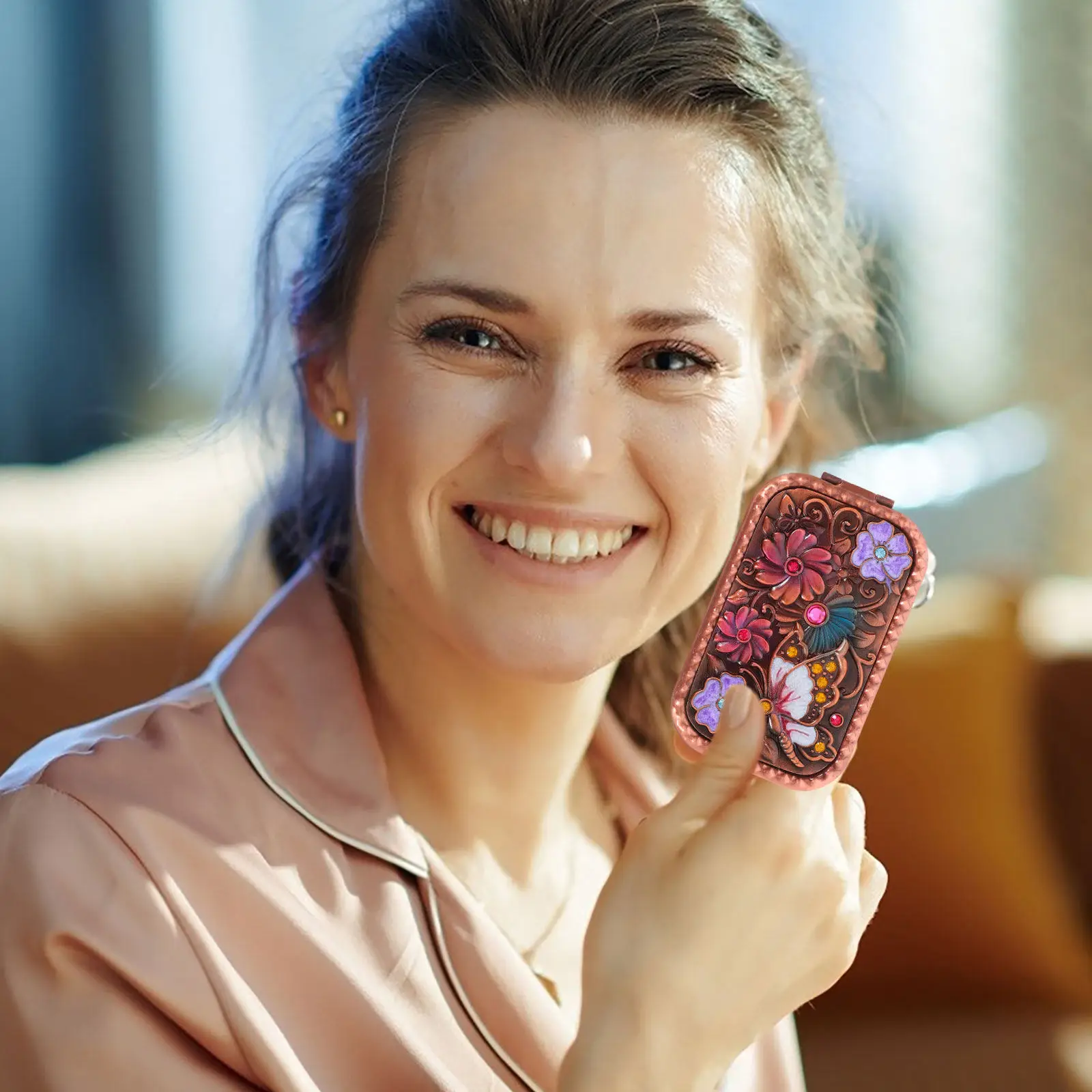 1Pcs Vintage Retro Pocket Mirror Double Sided Foldable Makeup Mirror Portable Compact Hd Reflective Surface for Women Travel
1Pcs Vintage Retro Pocket Mirror Double Sided Foldable Makeup Mirror Portable Compact Hd Reflective Surface for Women Travel