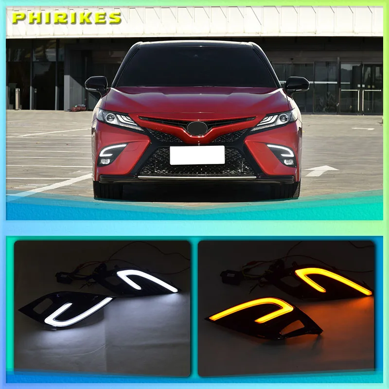 2pcs For Toyota Camry 2018 2019 XSE SE DRL LED Fog Lamp Daytime Running Lights Driving Light With Turn Signal lamp
2pcs For Toyota Camry 2018 2019 XSE SE DRL LED Fog Lamp Daytime Running Lights Driving Light With Turn Signal lamp