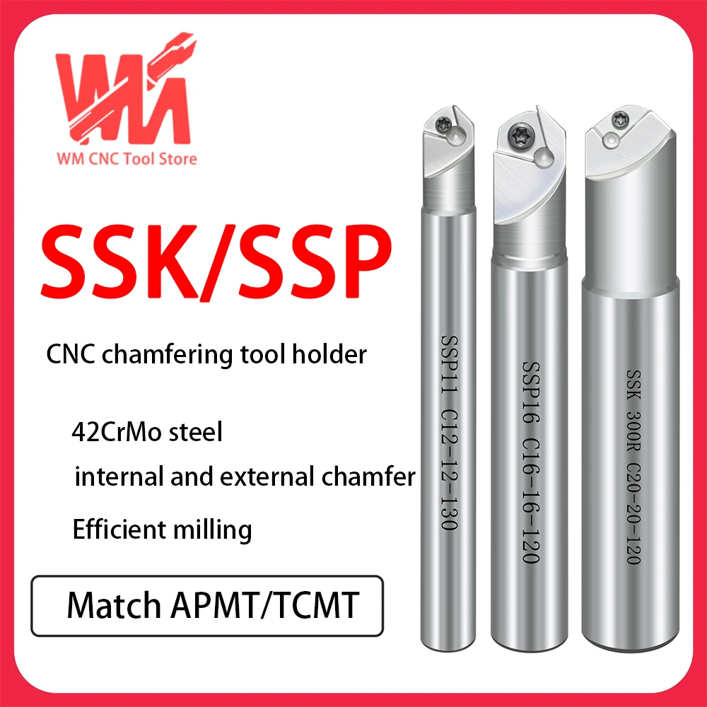 SSK/SSP chamfering cutter holder, centered inner and outer chamfering milling cutter, shock resistant 42CrMo quenching
SSK/SSP chamfering cutter holder, centered inner and outer chamfering milling cutter, shock resistant 42CrMo quenching