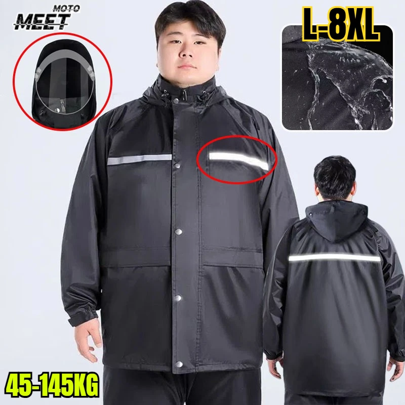 Дождевик 8XL увеличенного размера с высококачественными светоотражающими полосами, полностью водонепроницаемый, для велоспорта и мотоциклов
Дождевик 8XL увеличенного размера с высококачественными светоотражающими полосами, полностью водонепроницаемый, для велоспорта и мотоциклов