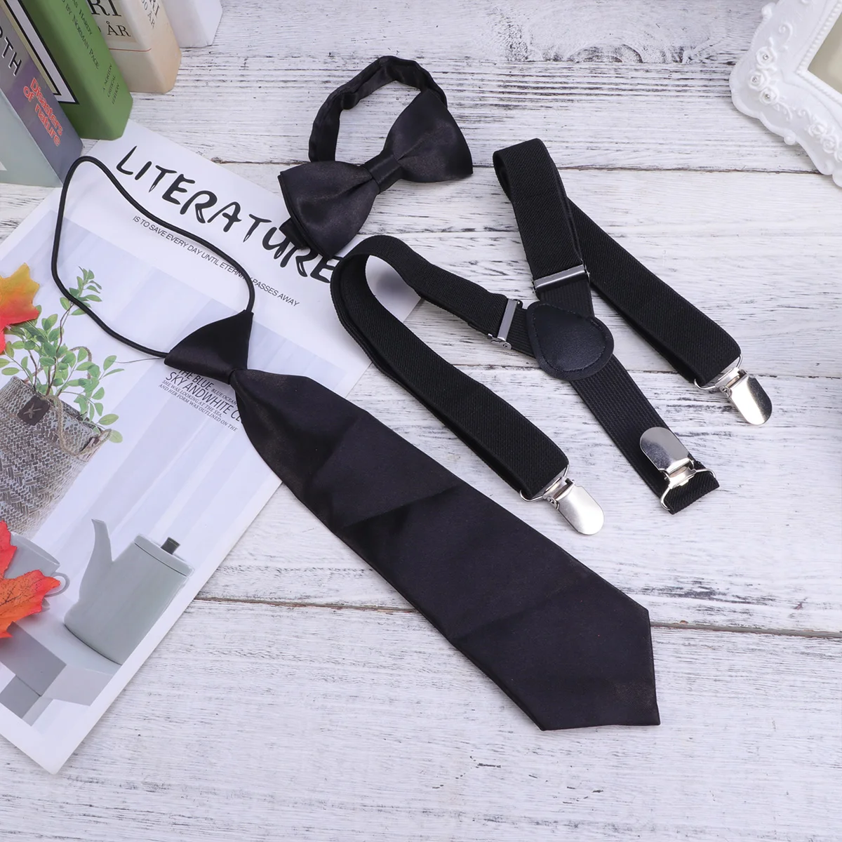 3pcs Necktie Bow Tie Set Elastic Braces Clip Buckle For Toddlers Boys Comfortable Adjustable Formal Casual Wear
3pcs Necktie Bow Tie Set Elastic Braces Clip Buckle For Toddlers Boys Comfortable Adjustable Formal Casual Wear