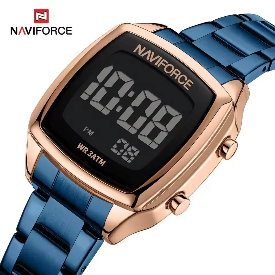 NAVIFORCE 5047, модные брендовые электронные часы для женщин, простые элегантные водонепроницаемые спортивные женские цифровые наручные часы со стальным ремешком 
NAVIFORCE 5047, модные брендовые электронные часы для женщин, простые элегантные водонепроницаемые спортивные женские цифровые наручные часы со стальным ремешком