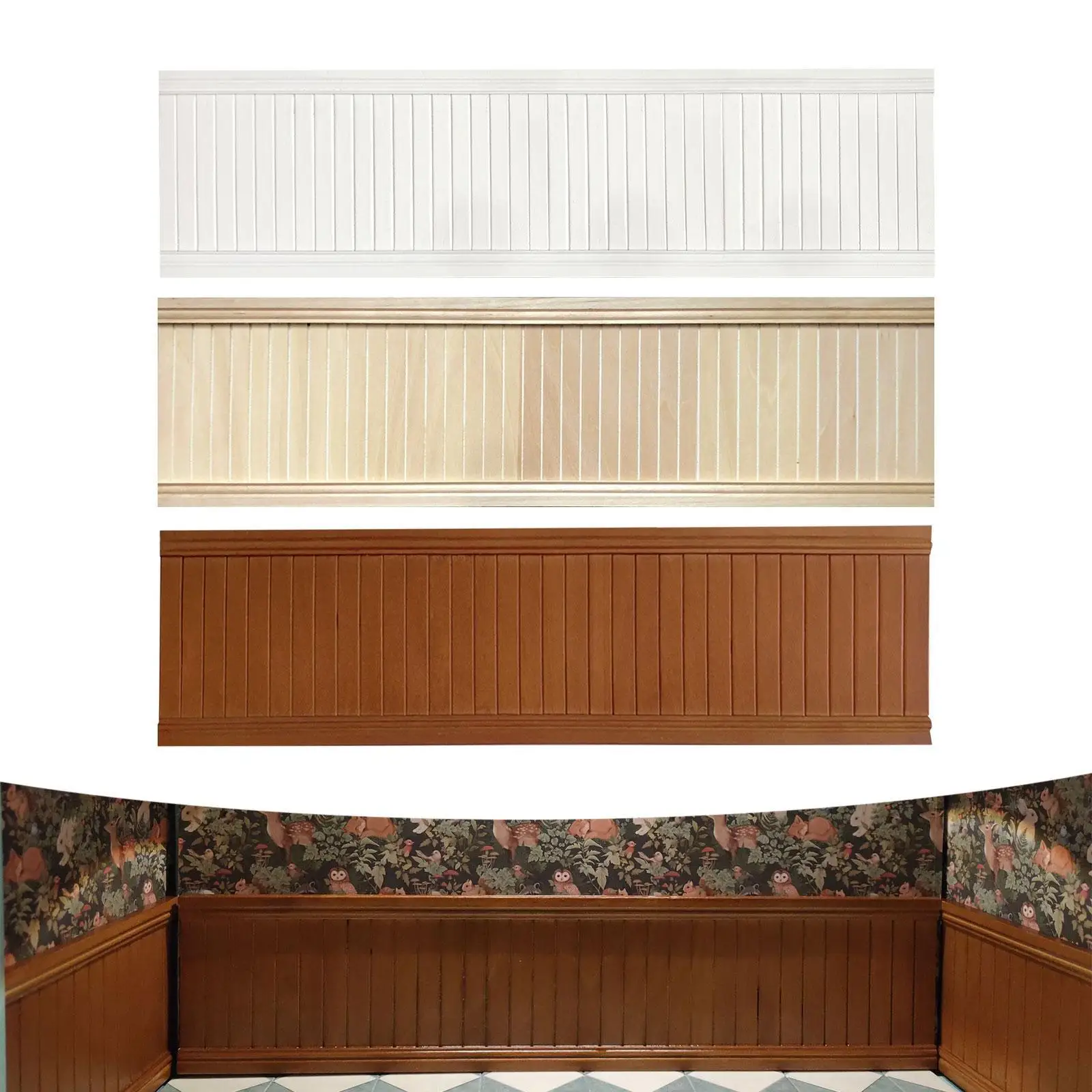1:8 Miniature Wall Panel Mini Wainscoting Panel Wall Skirting Board for Landscape Decorations
1:8 Miniature Wall Panel Mini Wainscoting Panel Wall Skirting Board for Landscape Decorations