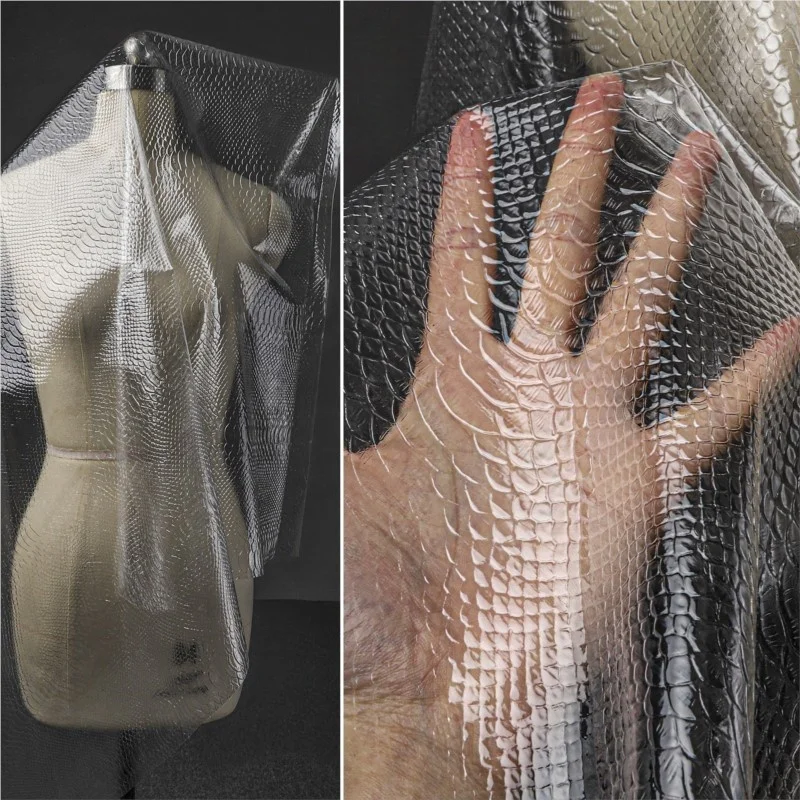 Transparent embossed matte frosted anti-film clothing designer fabric skirt coat bag
Transparent embossed matte frosted anti-film clothing designer fabric skirt coat bag