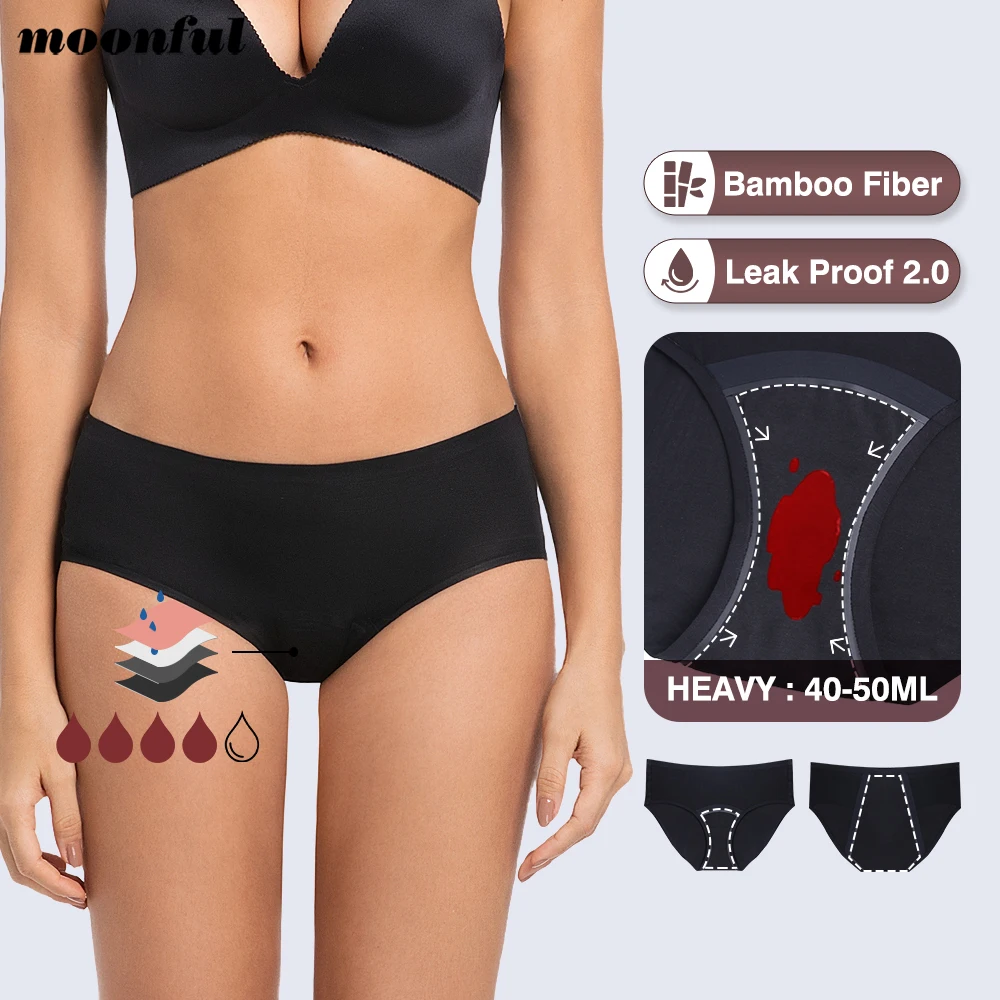 Period Underwear for Women Seamless Bamboo Menstrual Panties Abundant Flow Anti Leak Proof Menstruation Cycle Briefs for monthly
Period Underwear for Women Seamless Bamboo Menstrual Panties Abundant Flow Anti Leak Proof Menstruation Cycle Briefs for monthly