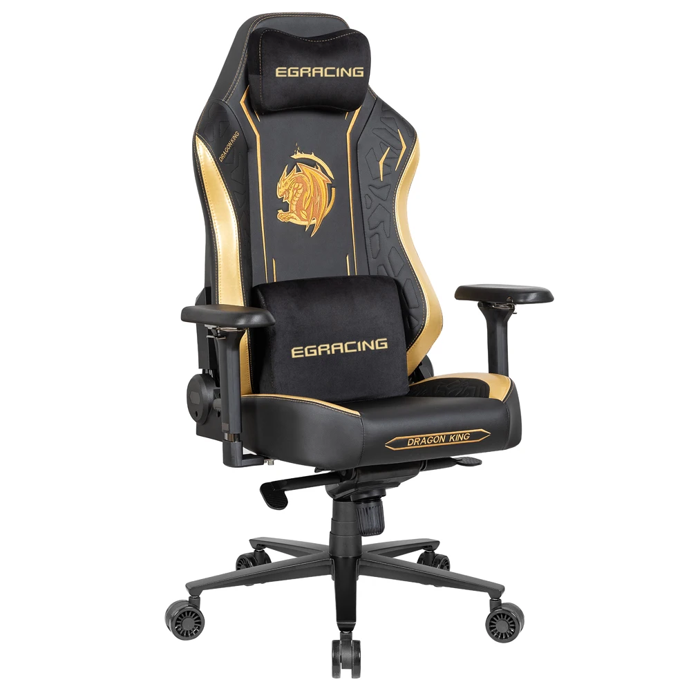 Comfortable Leather Backrest Black Computer Gaming Chair Home Office Room Height Adjustable E-sports Chair Dragon Design
Comfortable Leather Backrest Black Computer Gaming Chair Home Office Room Height Adjustable E-sports Chair Dragon Design