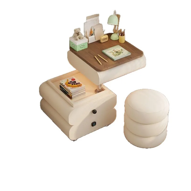 Cream wind movable lifting bedside small apartment intelligent rotating with lock household dressing table
Cream wind movable lifting bedside small apartment intelligent rotating with lock household dressing table