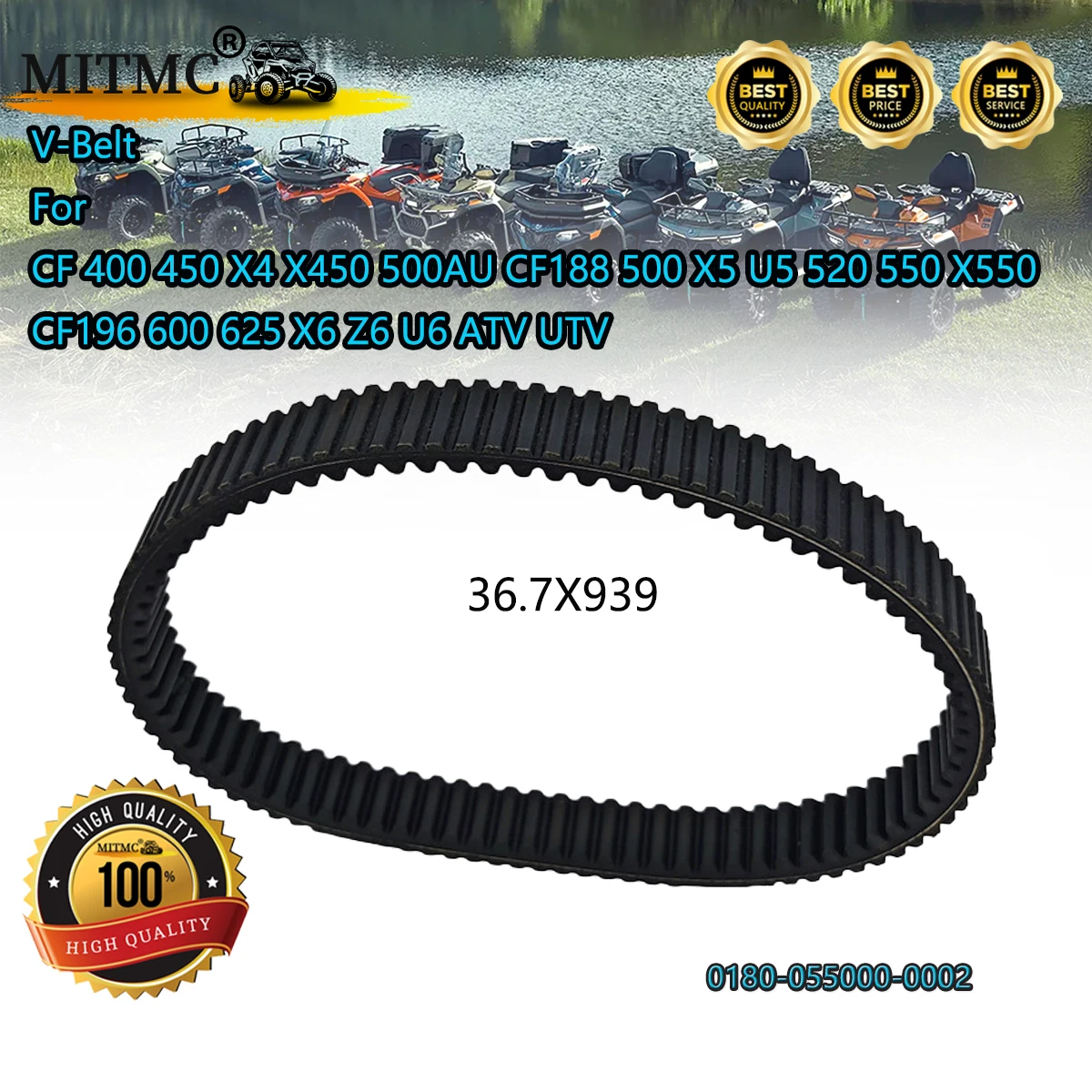 High Quality V-Belt for CF 400 450 X4 X450 500AU CF188 500 X5 U5 520 550 X550 CF196 600 625 X6 Z6 U6 ATV UTV 0180-055000-0002
High Quality V-Belt for CF 400 450 X4 X450 500AU CF188 500 X5 U5 520 550 X550 CF196 600 625 X6 Z6 U6 ATV UTV 0180-055000-0002