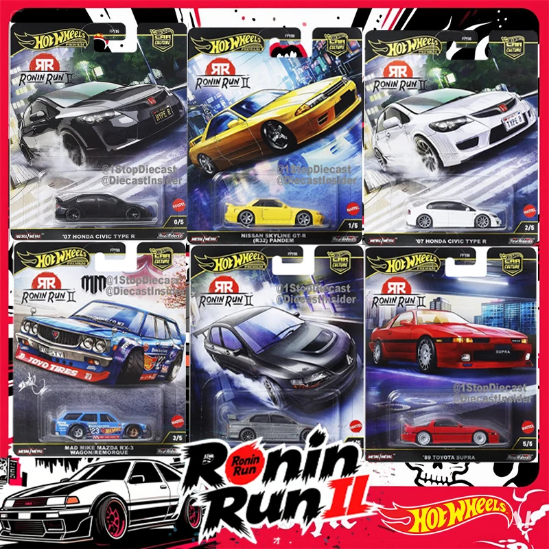 New 2025 Hot Wheels Premium 1/64 Car Culture Ronin Run 2 Set Honda Mazda Nissan Toyota Diecast Vehicle
New 2025 Hot Wheels Premium 1/64 Car Culture Ronin Run 2 Set Honda Mazda Nissan Toyota Diecast Vehicle