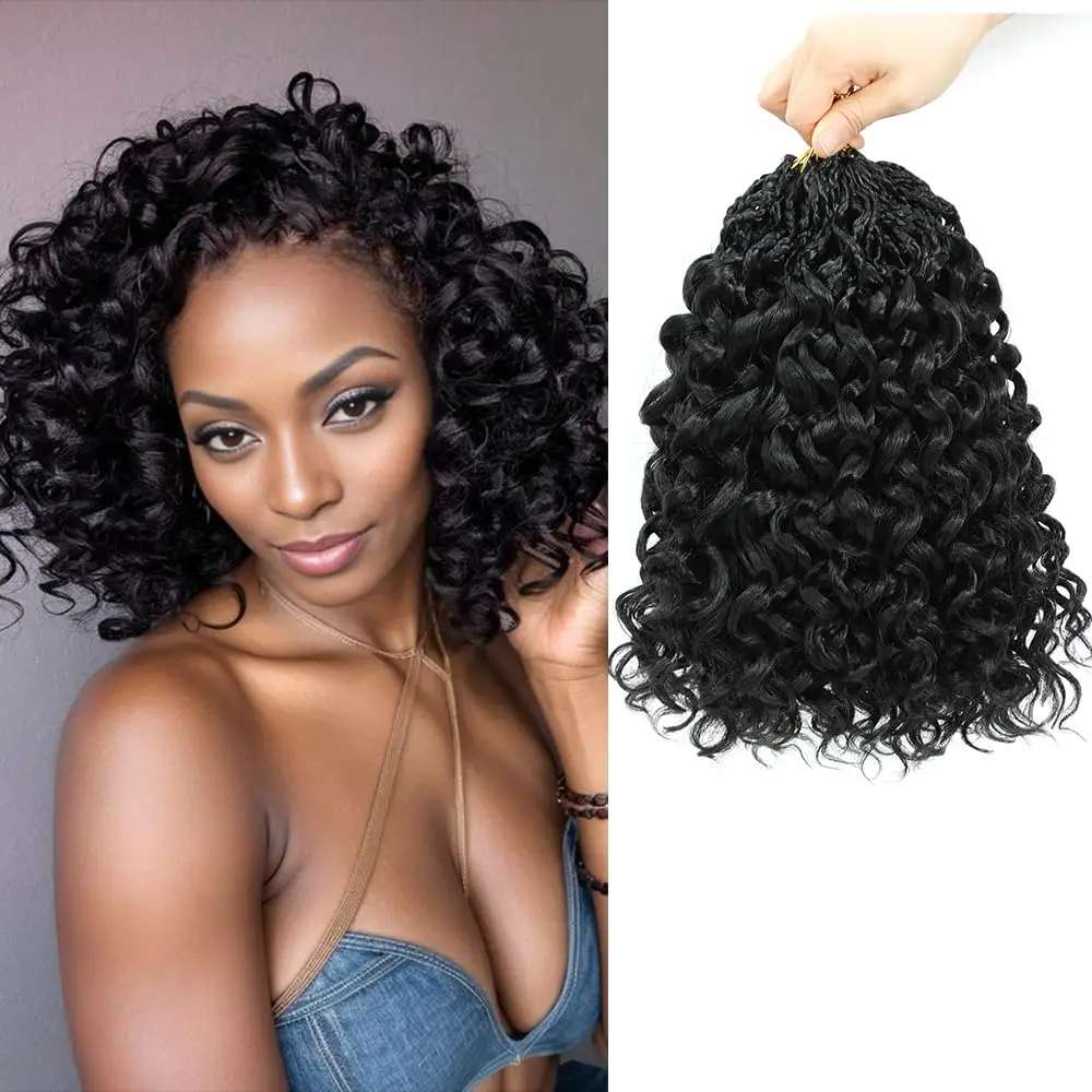 3PCS Synthetic Pre looped Gogo Crochet Hair looped Crochet Hair twisted Short Curly Crochet Hair for Black Women Braiding Deep
3PCS Synthetic Pre looped Gogo Crochet Hair looped Crochet Hair twisted Short Curly Crochet Hair for Black Women Braiding Deep