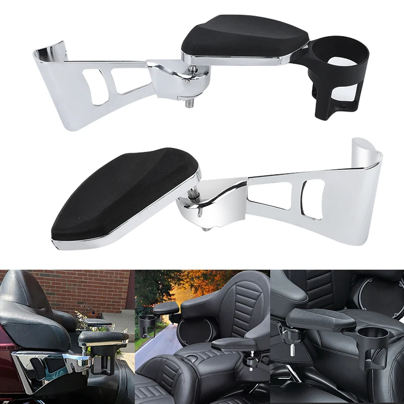 Adjustable Motorcycle Chrome Rear Passenger Armrests W/Cup Holder Bracket For Harley Touring Electra Road Glide 2014-2022
Adjustable Motorcycle Chrome Rear Passenger Armrests W/Cup Holder Bracket For Harley Touring Electra Road Glide 2014-2022