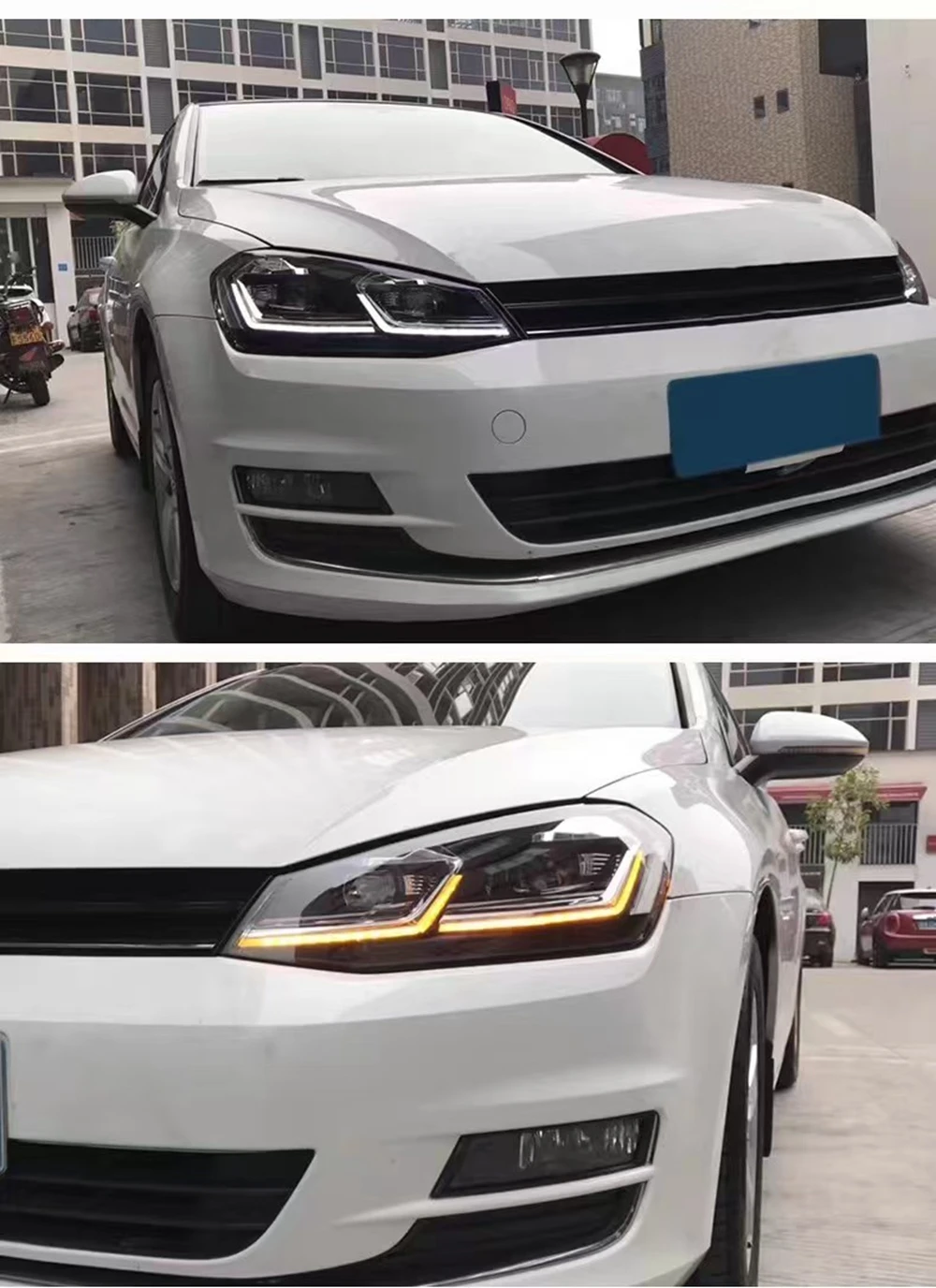 Автомобильная фара для Golf 7 MK7 2013-2017: Обновленная светодиодная линзованная фара с ДХО и динамическим поворотником, комплект для сборки
Автомобильная фара для Golf 7 MK7 2013-2017: Обновленная светодиодная линзованная фара с ДХО и динамическим поворотником, комплект для сборки