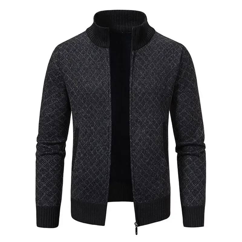 Autumn and Winter New Men's Knitwear Jacket Stand Up Neck Slim Fit Sweater Men's Zipper Cardigan Coat
Autumn and Winter New Men's Knitwear Jacket Stand Up Neck Slim Fit Sweater Men's Zipper Cardigan Coat
