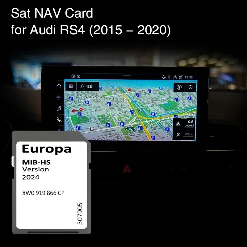 2024 Update Europe UK Maps 8W0919866CP for Audi RS4 2015-2020 Vehicle SD GPS Card 16GB MHS2 MIB-HS Navigation
2024 Update Europe UK Maps 8W0919866CP for Audi RS4 2015-2020 Vehicle SD GPS Card 16GB MHS2 MIB-HS Navigation
