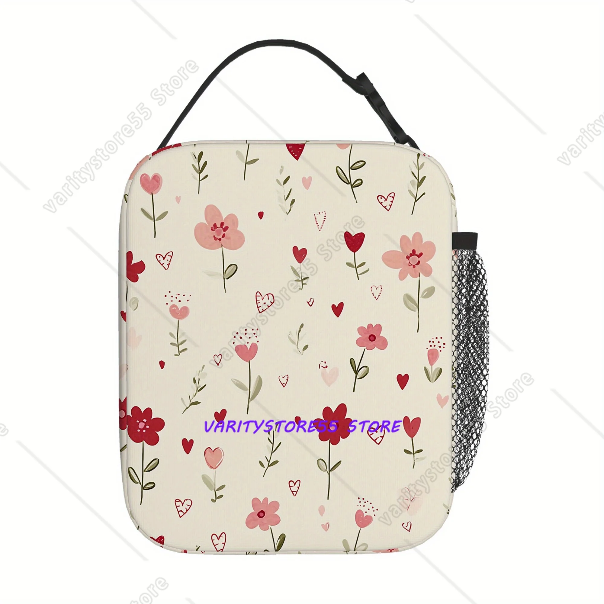 Floral Heart Pattern Lunch Box Reusable Oxford Bento Tote Bag Portable Thermal Lunch Bag for Adults Kids Work School Picnic
Floral Heart Pattern Lunch Box Reusable Oxford Bento Tote Bag Portable Thermal Lunch Bag for Adults Kids Work School Picnic