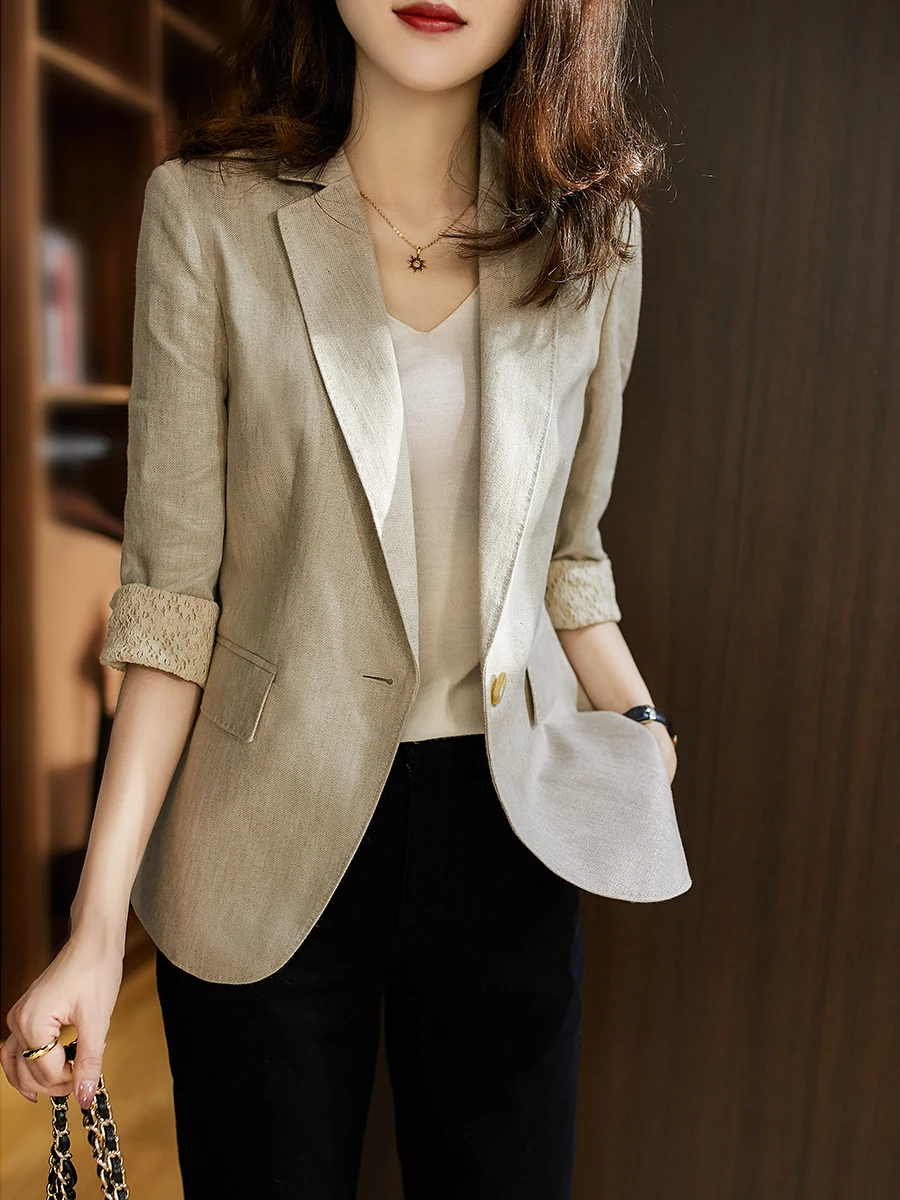 Slim Fit Women's Jaet Seven Sve Thin Sle Summer Faion Polyester Fabric Pure Color Commute Sle One Button
Slim Fit Women's Jaet Seven Sve Thin Sle Summer Faion Polyester Fabric Pure Color Commute Sle One Button