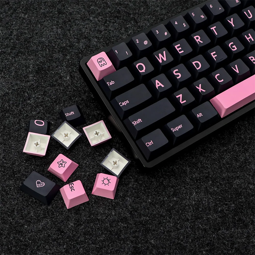 Pink keycaps full set of original five-sided hot sublimation 5.75u6.5u7u space addition
Pink keycaps full set of original five-sided hot sublimation 5.75u6.5u7u space addition