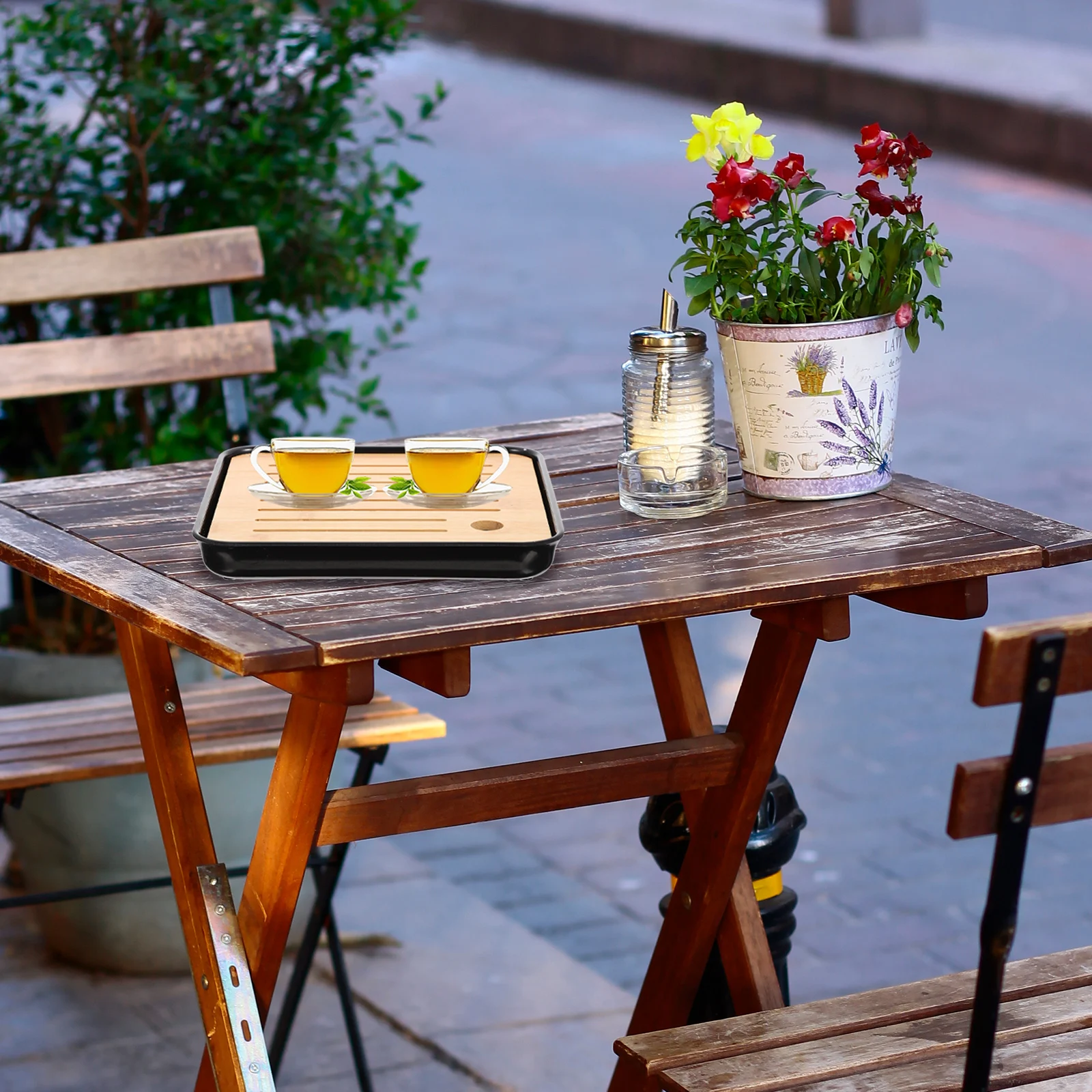 Bamboo Tea Tray With Drainage Portable Water Storage Teaware Holder Square Serving Tray For Home Office Coffee Shop 
Bamboo Tea Tray With Drainage Portable Water Storage Teaware Holder Square Serving Tray For Home Office Coffee Shop