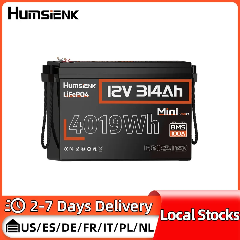 Humsienk Bluetooth LiFePO4 Battery 12V 314AH With 100A BMS A+ Cells 15000 Cycles Real- time Monitor For Outdoor / Household
Humsienk Bluetooth LiFePO4 Battery 12V 314AH With 100A BMS A+ Cells 15000 Cycles Real- time Monitor For Outdoor / Household