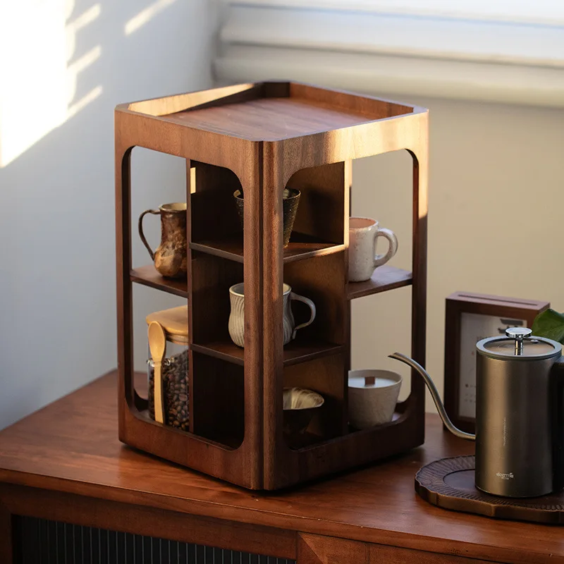 Walnut rotatable floor rack Solid wood teacup rack Small wooden tea ceremony Installation-free multi-layer storage rack
Walnut rotatable floor rack Solid wood teacup rack Small wooden tea ceremony Installation-free multi-layer storage rack