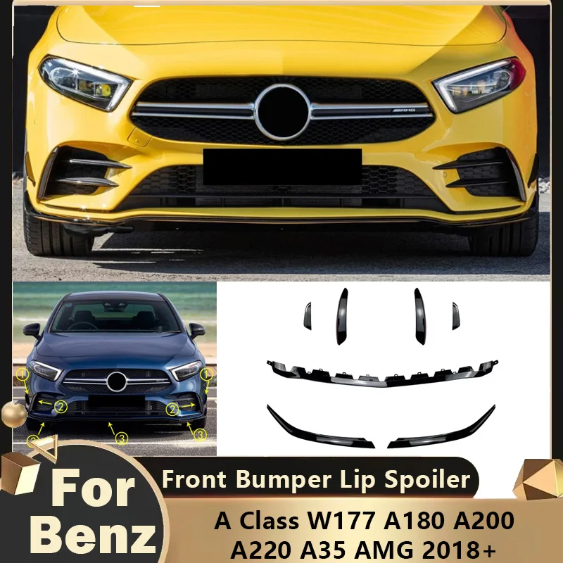 For Mercedes Benz A Class W177 A180 A200 A220 A35 AMG 2018+ Refit Front Bumper Lip Spoiler Canards Fins Splitters Body Kits
For Mercedes Benz A Class W177 A180 A200 A220 A35 AMG 2018+ Refit Front Bumper Lip Spoiler Canards Fins Splitters Body Kits