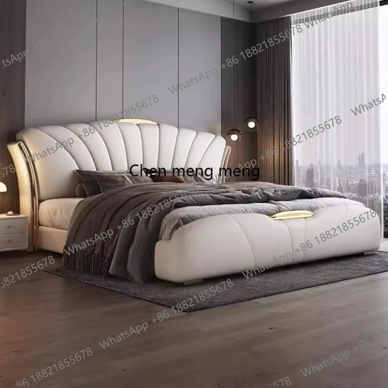 F4567Italian Luxury Bed Napa Leather Modern King Size Wedding Double Bed Frame Master Bedroom Minimalist Soft Bag Furniture
F4567Italian Luxury Bed Napa Leather Modern King Size Wedding Double Bed Frame Master Bedroom Minimalist Soft Bag Furniture