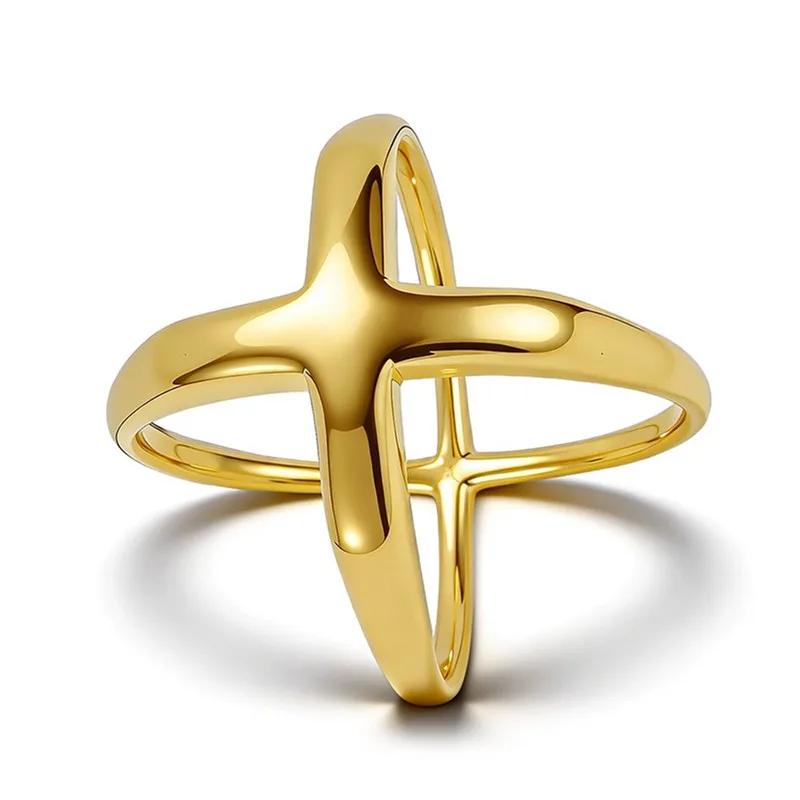 INS Concise Geometric Cross Rings for Women 18k Gold Filled Stainless Steel Hollow Finger Bands Trendy Cool Daily Wear Jewelry
INS Concise Geometric Cross Rings for Women 18k Gold Filled Stainless Steel Hollow Finger Bands Trendy Cool Daily Wear Jewelry