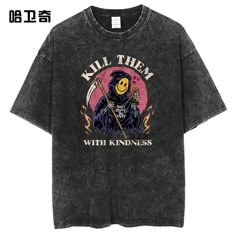 Retro Washed American Street T-Shirt - Loose Fit Oversized Distressed Tee for Men Women Vintage Style Casual Top
Retro Washed American Street T-Shirt - Loose Fit Oversized Distressed Tee for Men Women Vintage Style Casual Top