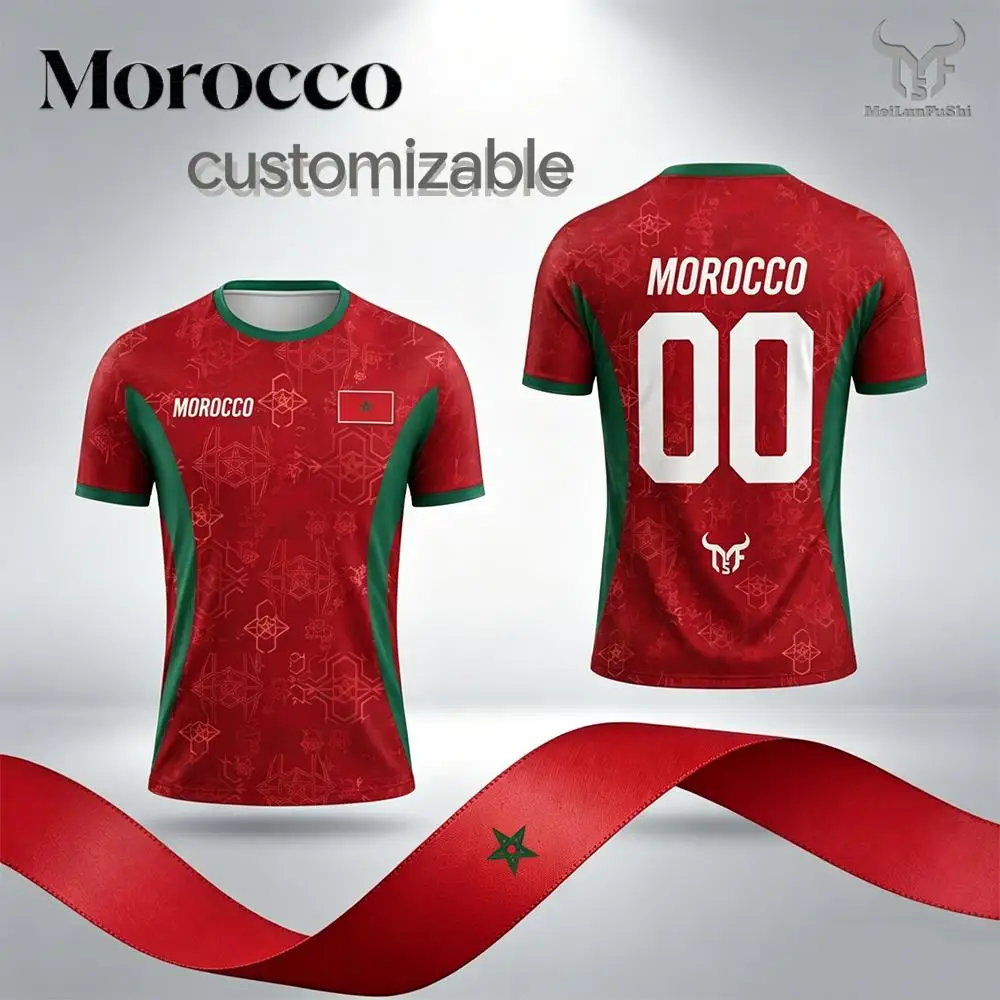 2026 Morocco Flag Print Jersey Men's Quick-Drying Breathable Sports T-Shirt Unisex Personalized Name And Number Soccer Tees
2026 Morocco Flag Print Jersey Men's Quick-Drying Breathable Sports T-Shirt Unisex Personalized Name And Number Soccer Tees