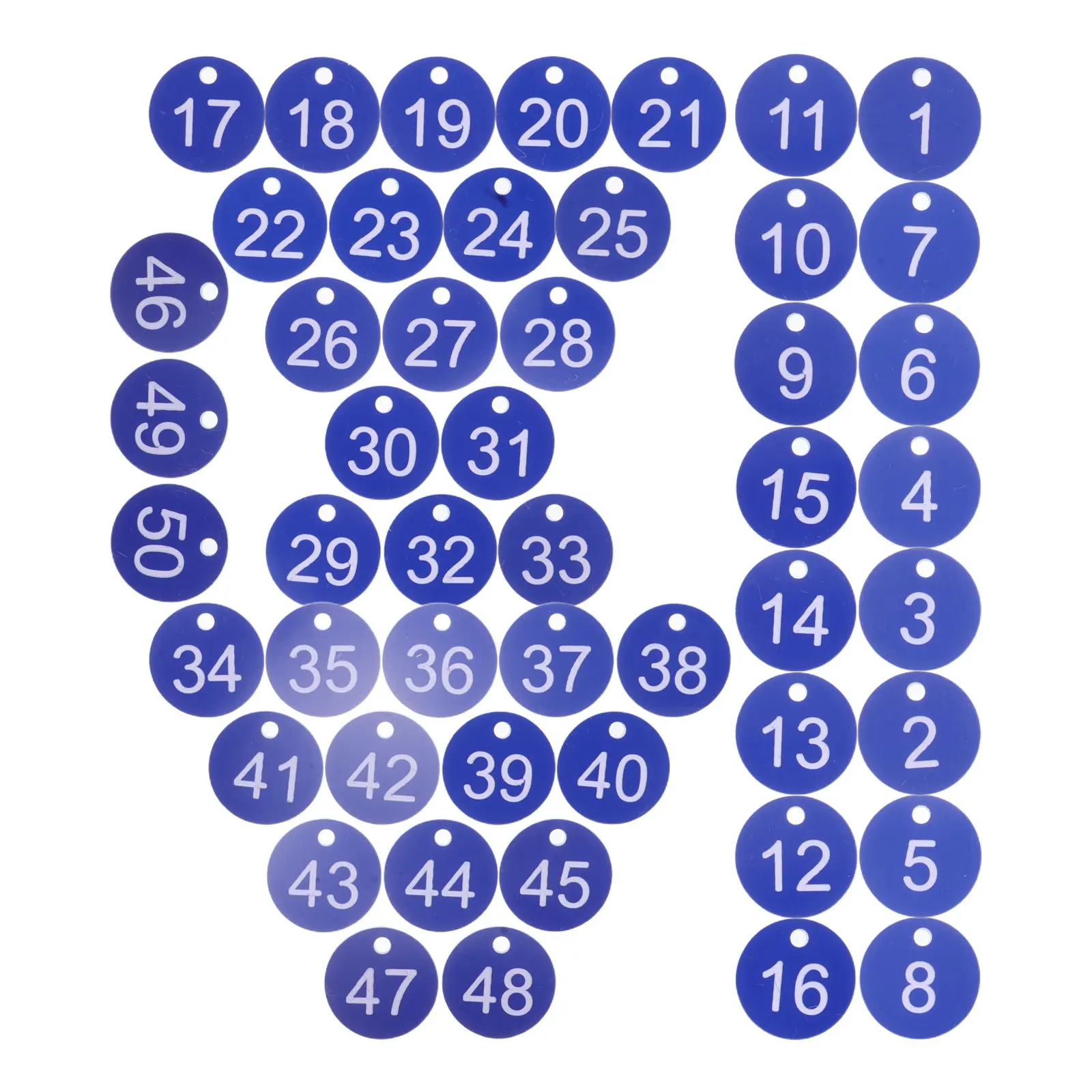50Pcs Plastic Number Tags Round Engraved Id Markers with Hole for Keychain Cabinet Storage Luggage Gym Pool Organization Colored
50Pcs Plastic Number Tags Round Engraved Id Markers with Hole for Keychain Cabinet Storage Luggage Gym Pool Organization Colored
