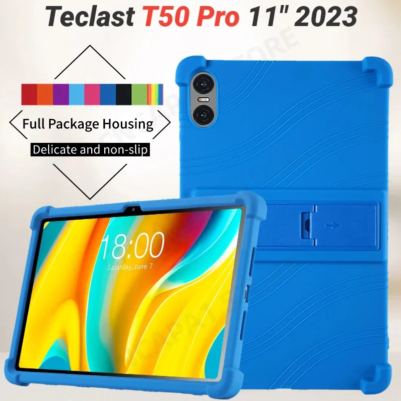 4 Thicken Cornors Soft Silicon Cover For Teclast T50 Pro (2023) 11" Tablet Case Shockproof Protector Funda with Rear Kickstand
4 Thicken Cornors Soft Silicon Cover For Teclast T50 Pro (2023) 11" Tablet Case Shockproof Protector Funda with Rear Kickstand
