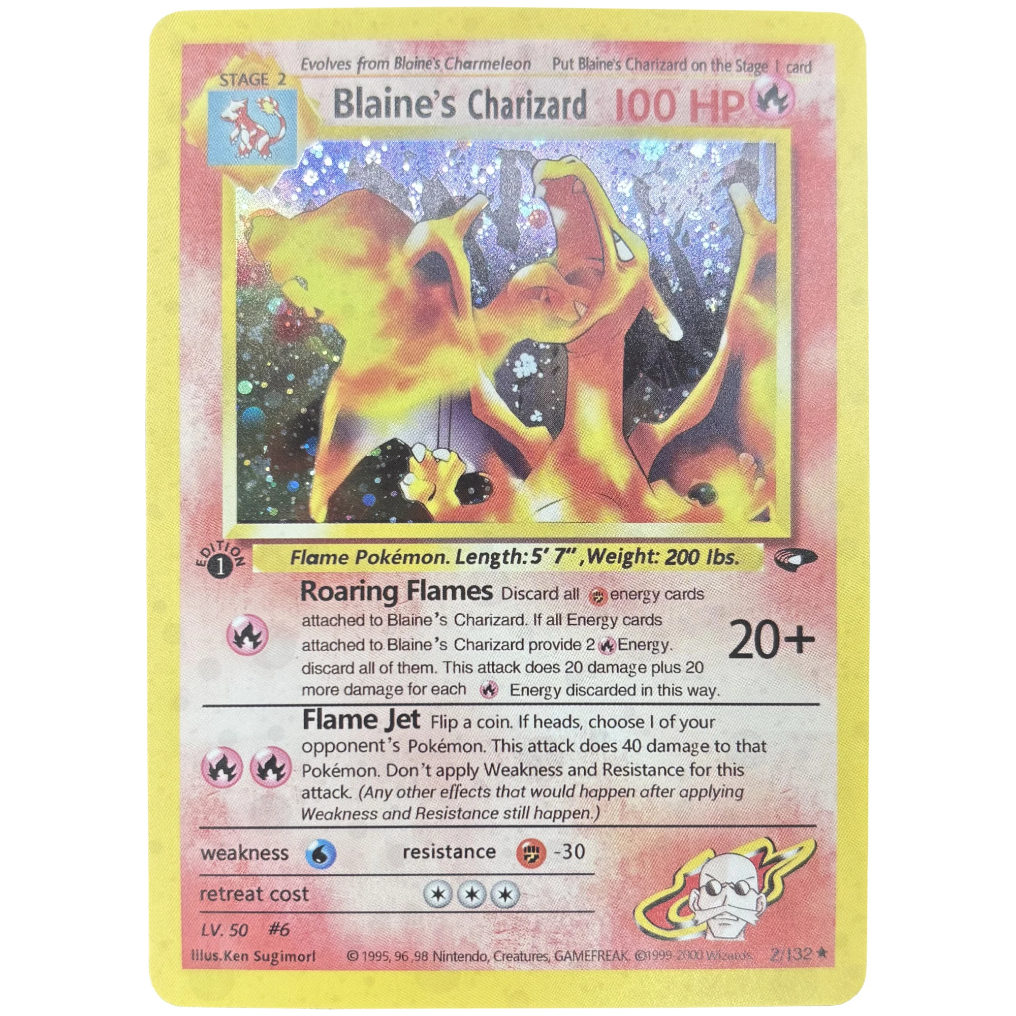 Коллекционные карты Diy Self Made Ptcg Blaine Charizard, английская версия, одна карта, классическая игра, аниме-карты, подарочная игрушка
Коллекционные карты Diy Self Made Ptcg Blaine Charizard, английская версия, одна карта, классическая игра, аниме-карты, подарочная игрушка