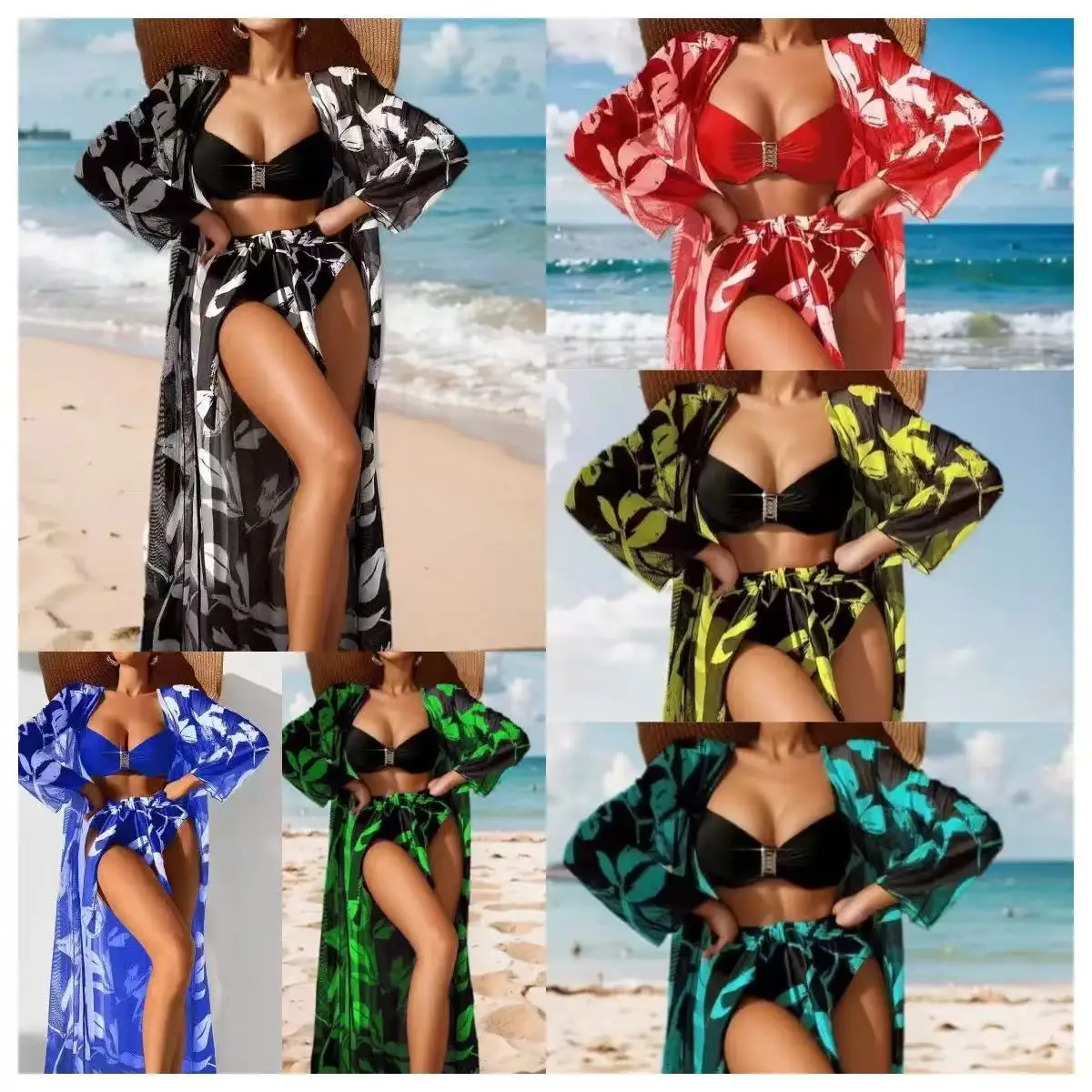 New Swimsuit three-piece female bikini jumper high waist new swimsuit split beach vacation leisure sunscreen bikini suit
New Swimsuit three-piece female bikini jumper high waist new swimsuit split beach vacation leisure sunscreen bikini suit