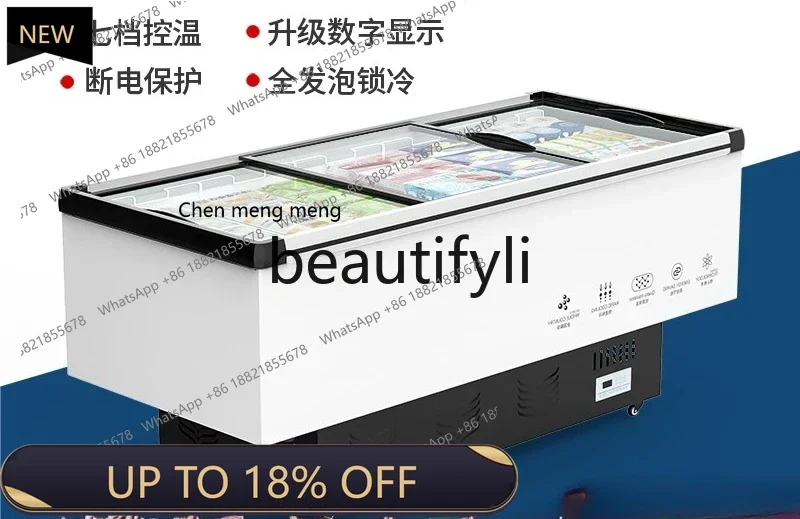 Z189 Refrigerated display cabinet Fresh-keeping and frozen dual-purpose island cabinet Horizontal glass refrigerator
Z189 Refrigerated display cabinet Fresh-keeping and frozen dual-purpose island cabinet Horizontal glass refrigerator