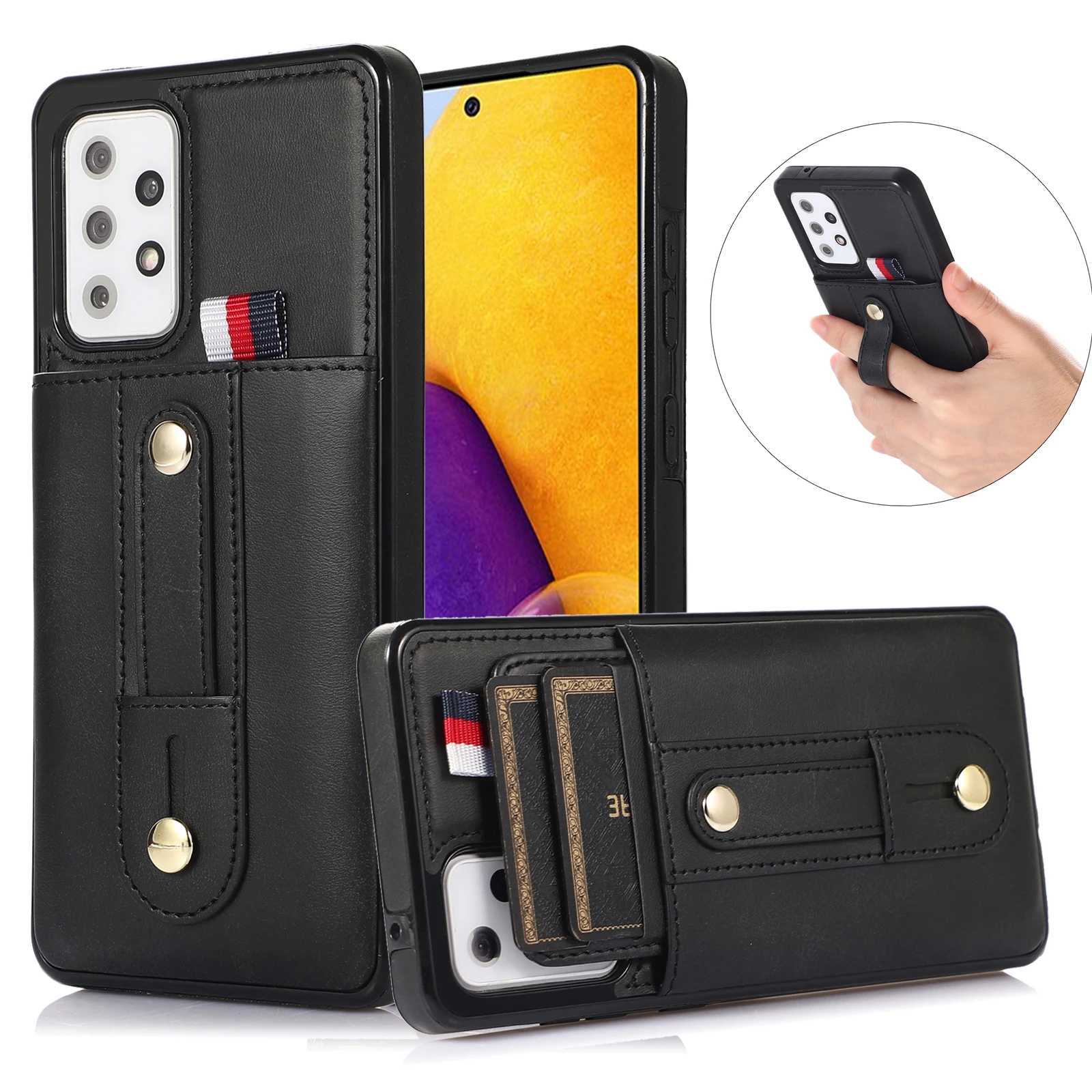 Creative Finger Ring Buckle Luxury Leather Phone Case For Samsung Galaxy A13 22 32 33 42 52 53 72 73 5G With Multi Card Holder
Creative Finger Ring Buckle Luxury Leather Phone Case For Samsung Galaxy A13 22 32 33 42 52 53 72 73 5G With Multi Card Holder