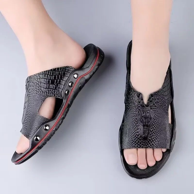 YRZL Men Summer Slippers PU Leather Slides Breathable Comfortable Sandals for Men Anti-Slip Lightweight Slippers Outdoor Indoor
YRZL Men Summer Slippers PU Leather Slides Breathable Comfortable Sandals for Men Anti-Slip Lightweight Slippers Outdoor Indoor