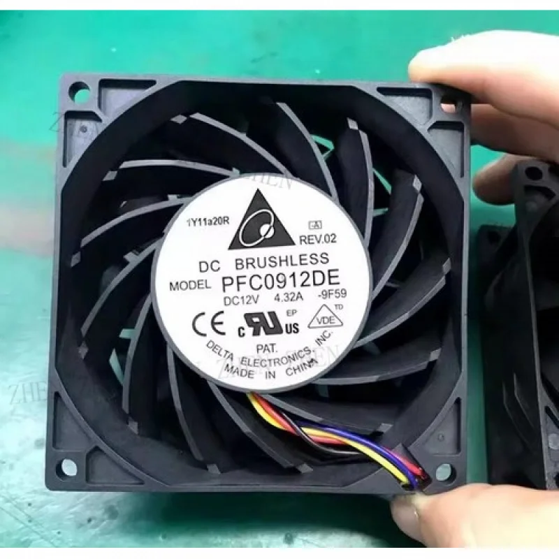 Y ДЛЯ Delta PFC0912DE 9038 DC12V 4,32A 9 см 4-проводной охлаждающий вентилятор для сервера
Y ДЛЯ Delta PFC0912DE 9038 DC12V 4,32A 9 см 4-проводной охлаждающий вентилятор для сервера