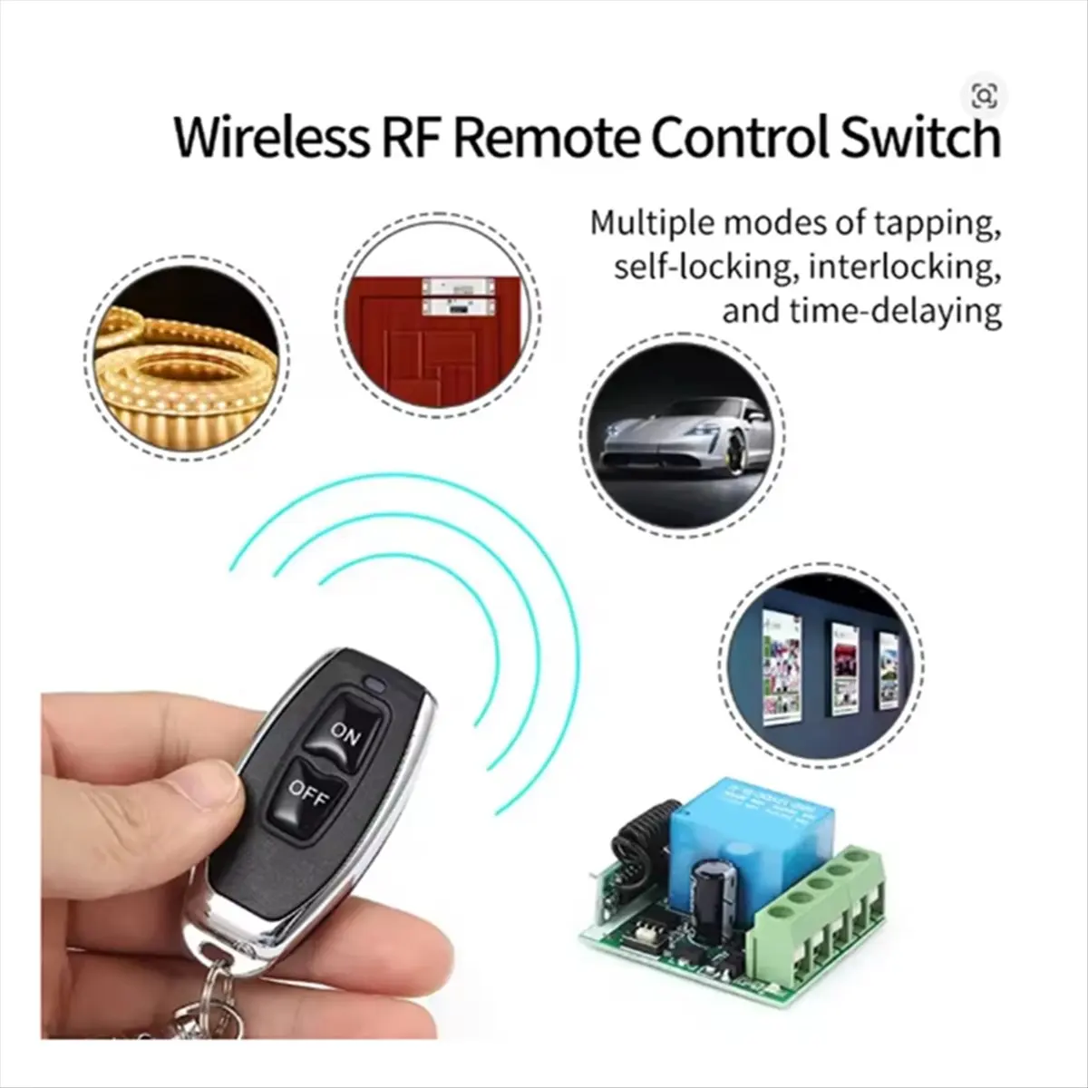 (A32M) Universal Gate Remote Control Switch DC 12V RF 433 Mhz Asking Code Relay Receiver for Garage Door LED Lighting
(A32M) Universal Gate Remote Control Switch DC 12V RF 433 Mhz Asking Code Relay Receiver for Garage Door LED Lighting
