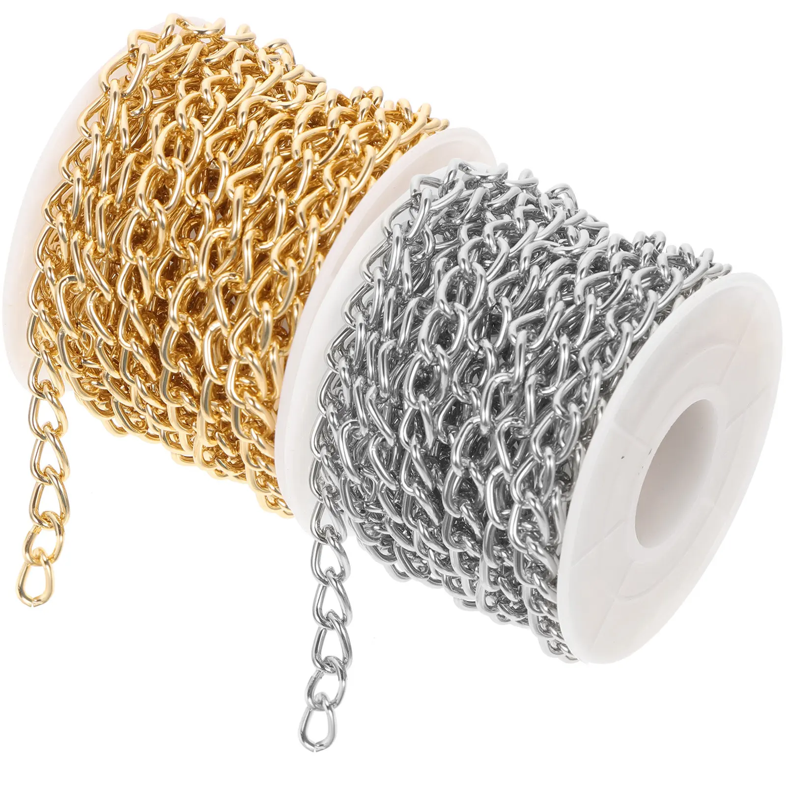 2 рулона прочной алюминиевой цепи Colorfast DIY с выраженной текстурой для изготовления подвесок, сумок, украшений, легких изделий ручной работы
2 рулона прочной алюминиевой цепи Colorfast DIY с выраженной текстурой для изготовления подвесок, сумок, украшений, легких изделий ручной работы